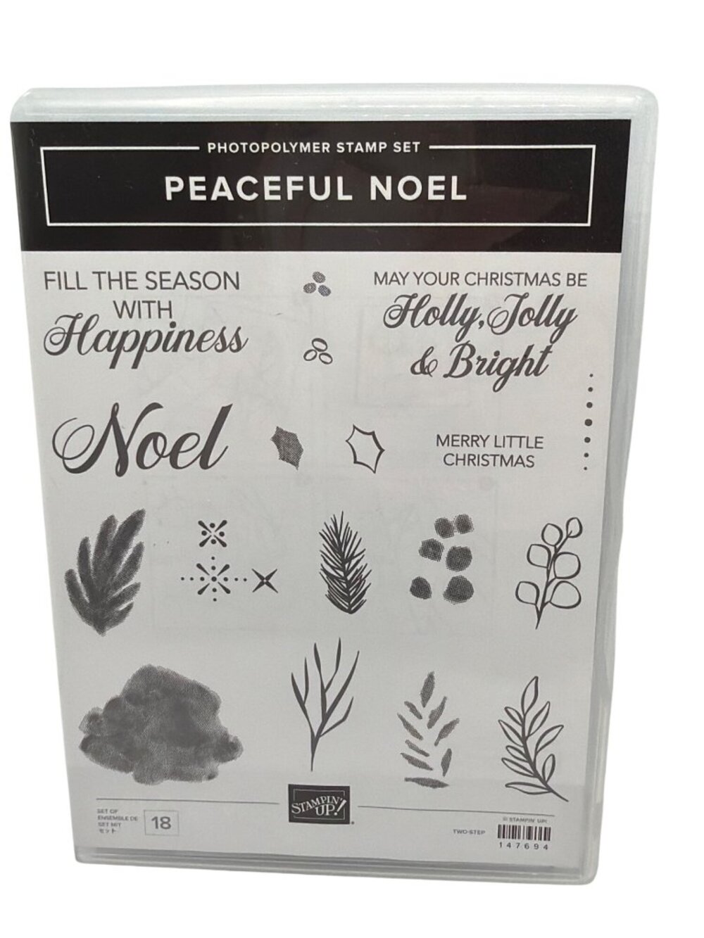 Peaceful Noel Photopolymer Stamp Set 18 Pieces Christmas Holiday Crafting By Sta